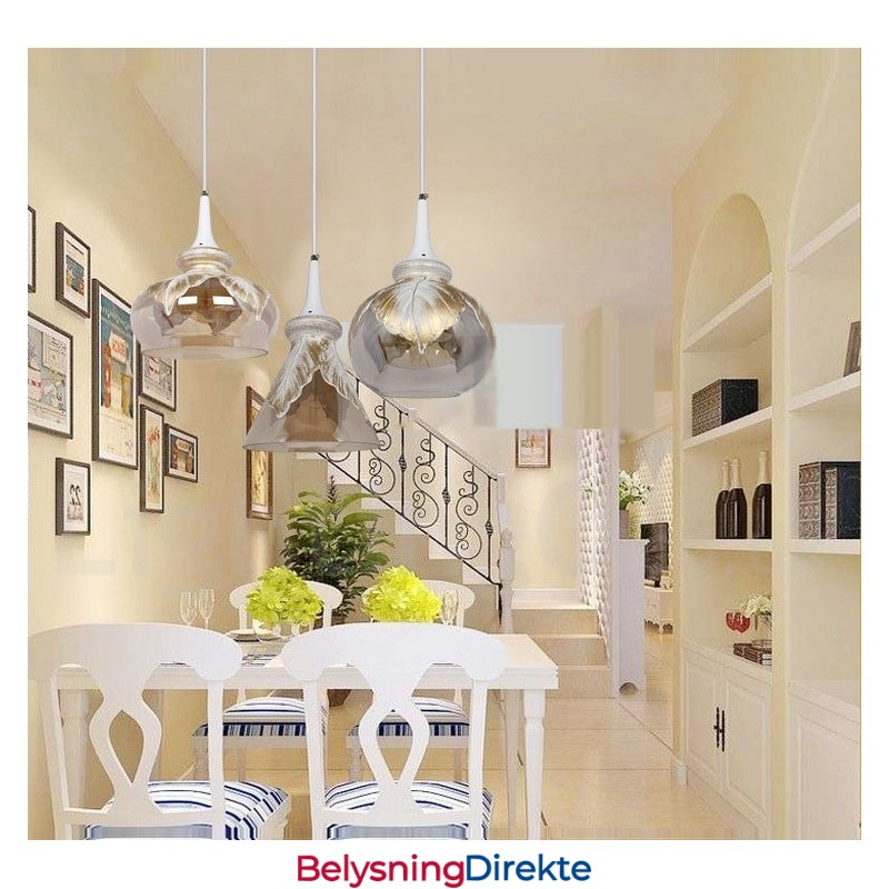 Europeisk Moderne Og Samtidskunstnerisk Lounge Glass Pendellampe