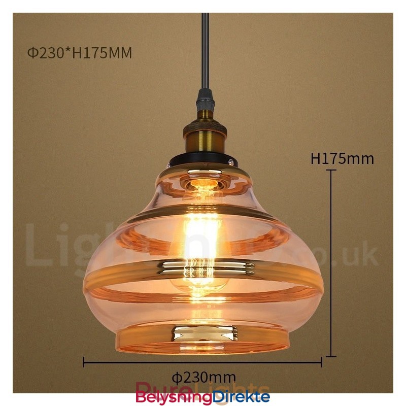 Bar Lounge Europeisk Glass Pendellampe