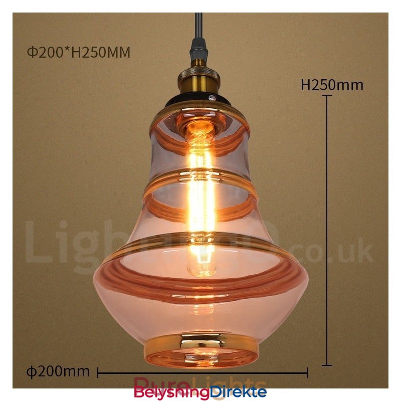 Bar Lounge Europeisk Glass Pendellampe