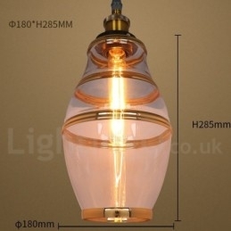 Bar Lounge Europeisk Glass Pendellampe