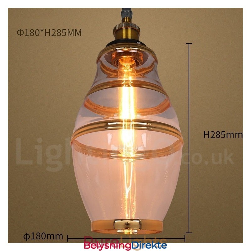 Bar Lounge Europeisk Glass Pendellampe