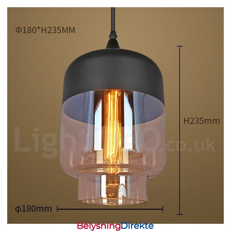 Rustikk Glass Pendellampe Europeisk Lounge Pendellampe