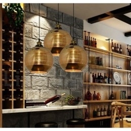 Europeisk Glass Pendellampe Kafé Pendellampe