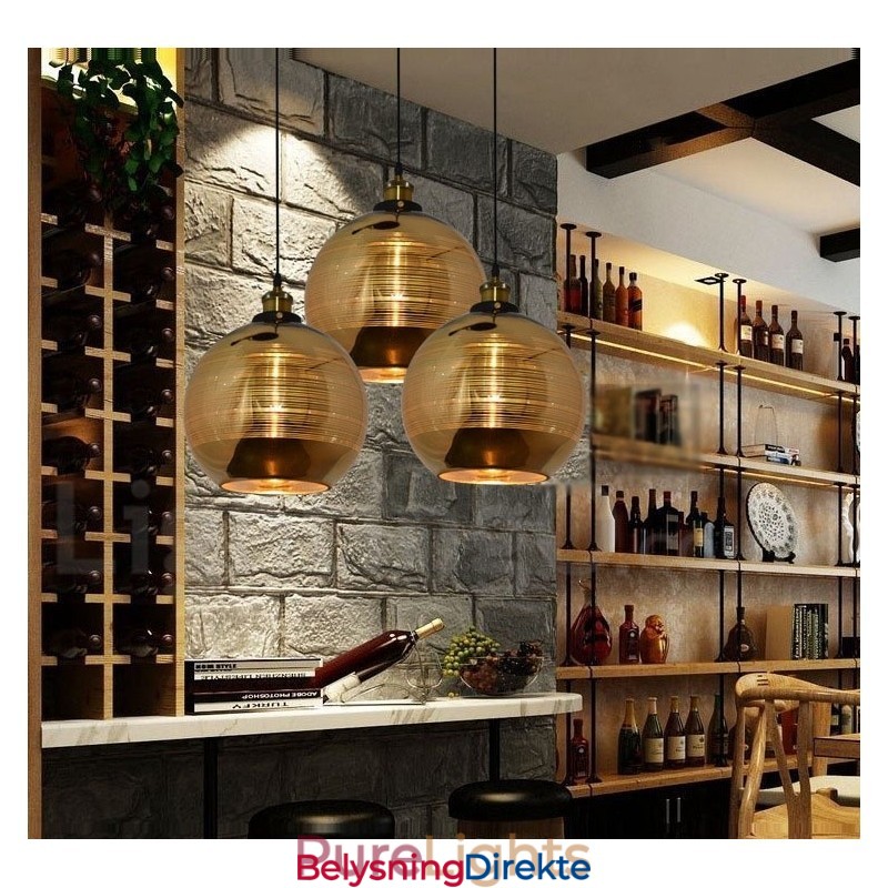 Europeisk Glass Pendellampe Kafé Pendellampe