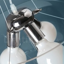 Moderne, Samtidskunstnerisk Glassanhengslampe Med 3 Lys