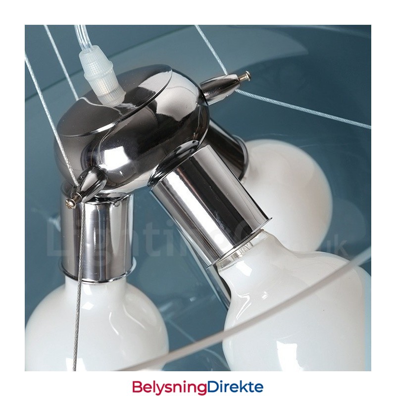 Moderne, Samtidskunstnerisk Glassanhengslampe Med 3 Lys