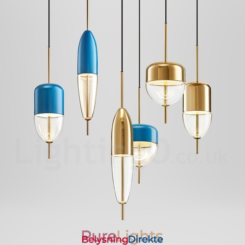 Lys Moderne Samtidskunst Glass Pendellampe