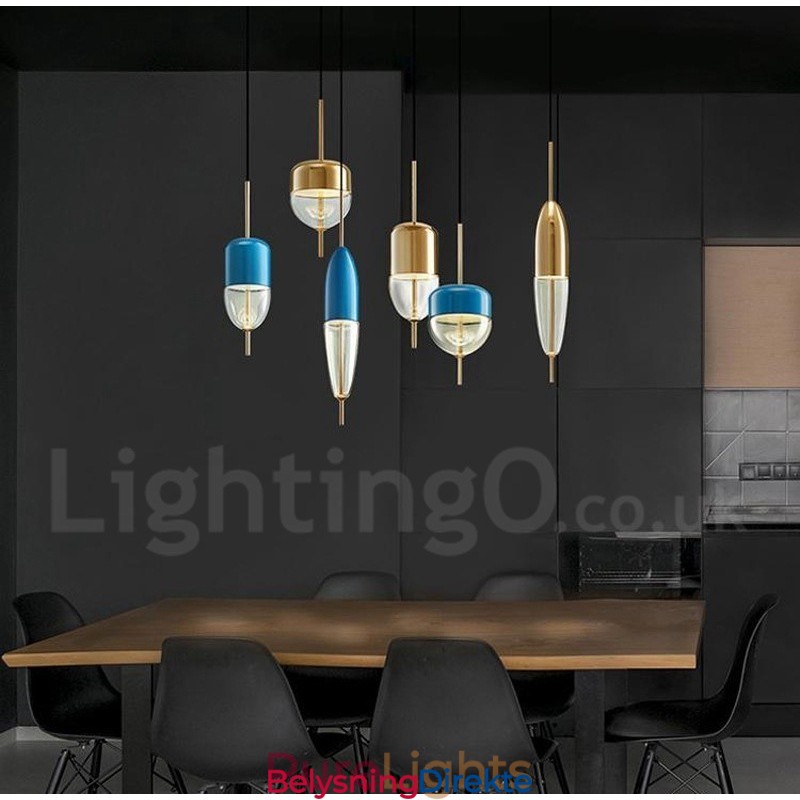 Lys Moderne Samtidskunst Glass Pendellampe