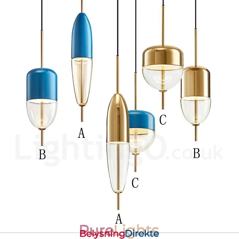 Lys Moderne Samtidskunst Glass Pendellampe