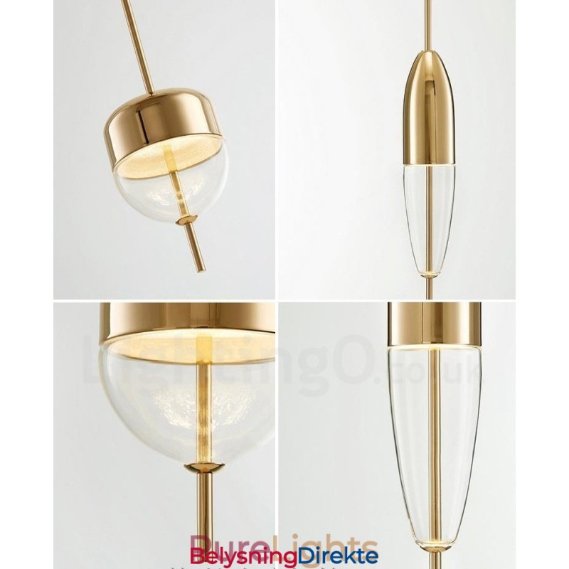 Lys Moderne Samtidskunst Glass Pendellampe