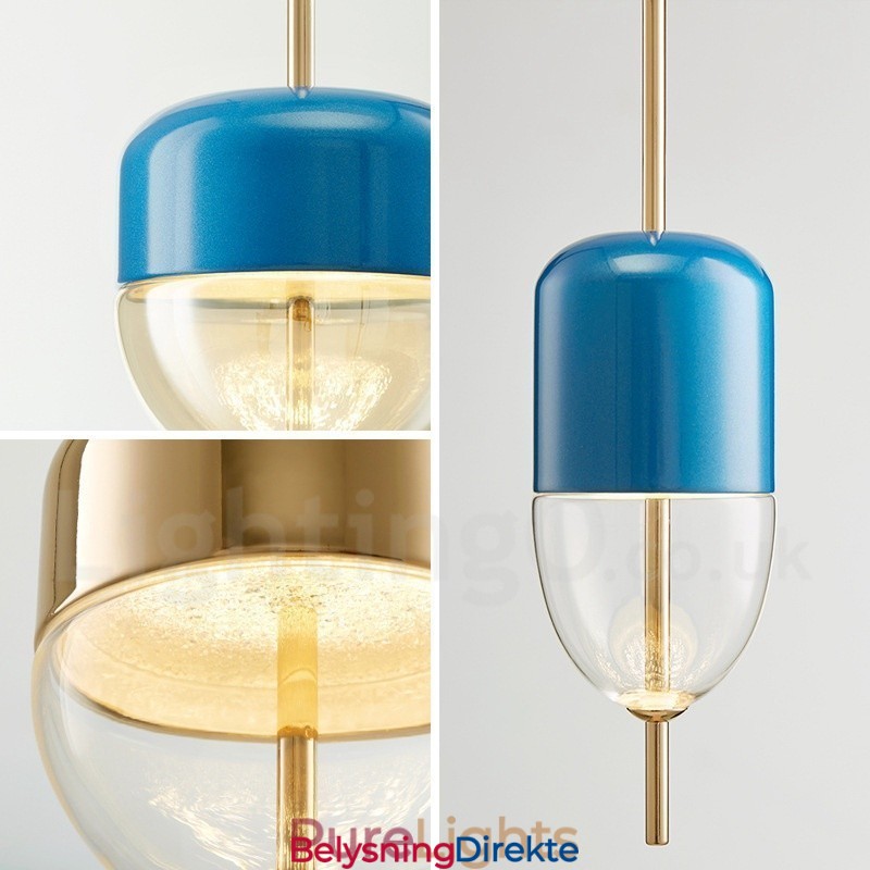 Lys Moderne Samtidskunst Glass Pendellampe
