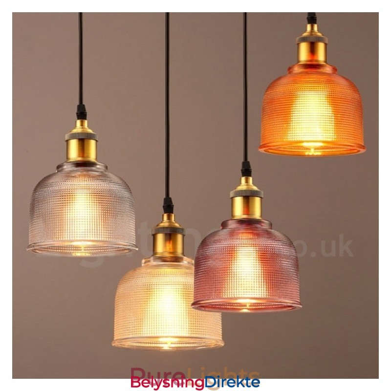 1 Lys Moderne Samtidskunstnerisk Kafé Flerfarget Glass Pendellampe