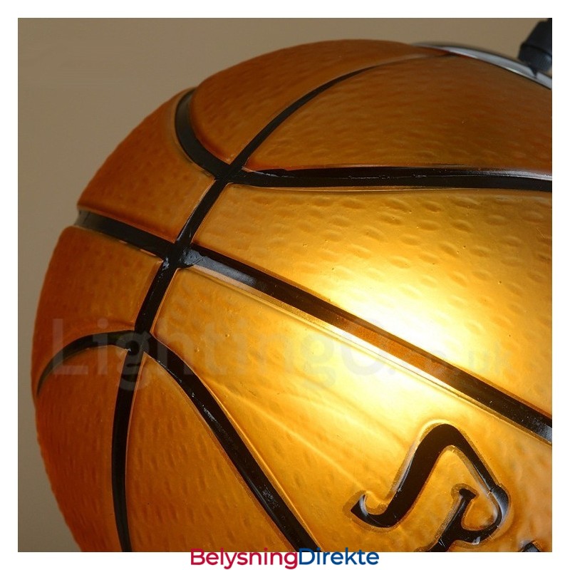 1 Lys Vintage Moderne Samtidskunst Basketball Glassskjerm Pendellampe