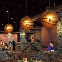 1 Lys Vintage Moderne Samtidskunst Basketball Glassskjerm Pendellampe