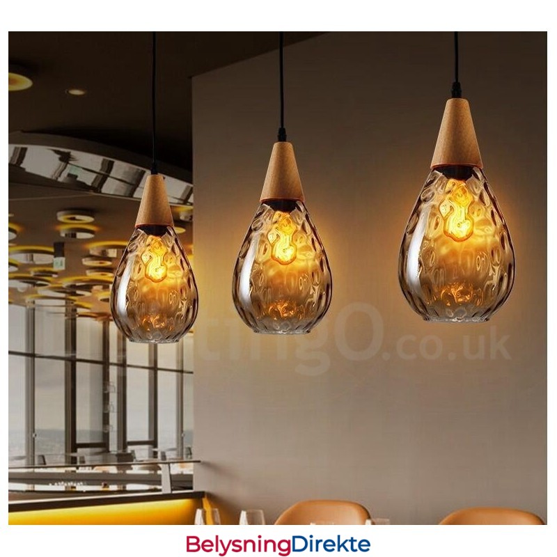 1 Lys Nordisk Stil Moderne Samtidskunst Glass Pendellampe