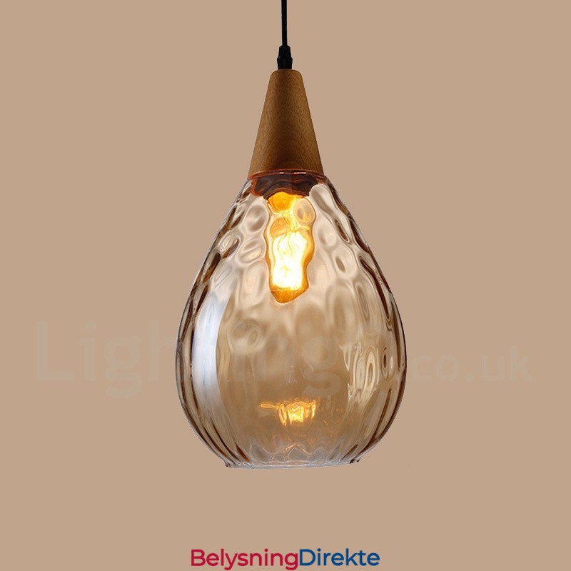 1 Lys Nordisk Stil Moderne Samtidskunst Glass Pendellampe