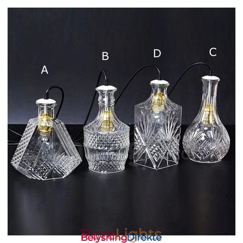 Rustikk Lodge Glass Kafé Pendellampe Med 1 Lys