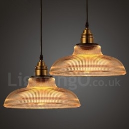 1 Lys Vintage Glass Pendellampe