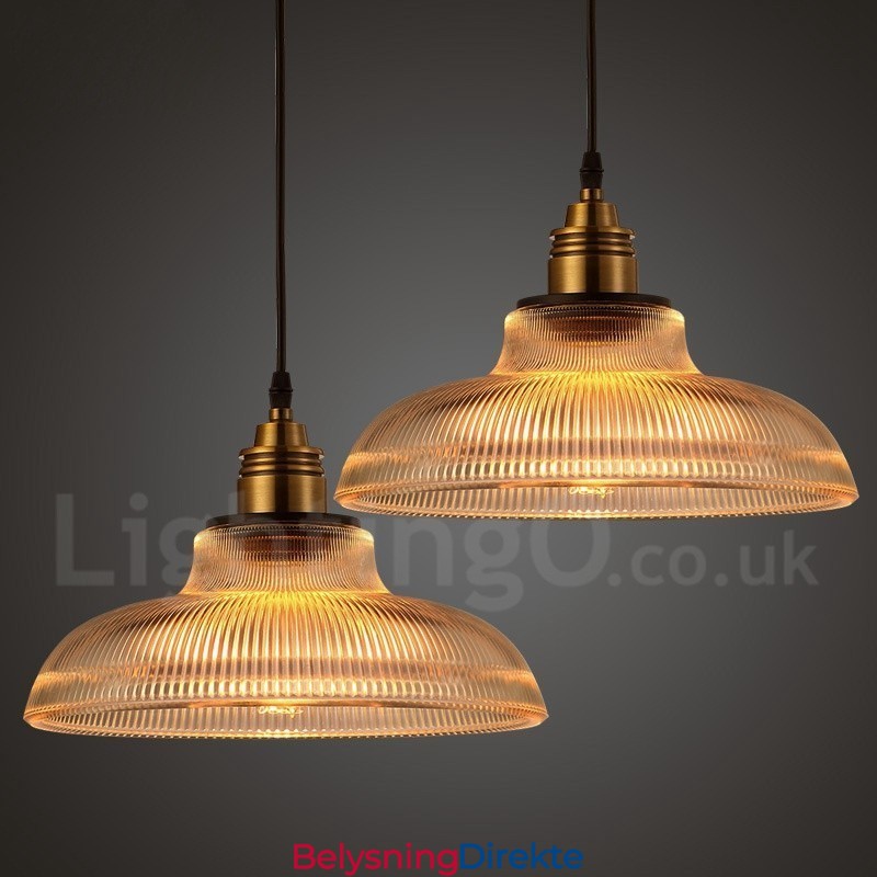 1 Lys Vintage Glass Pendellampe