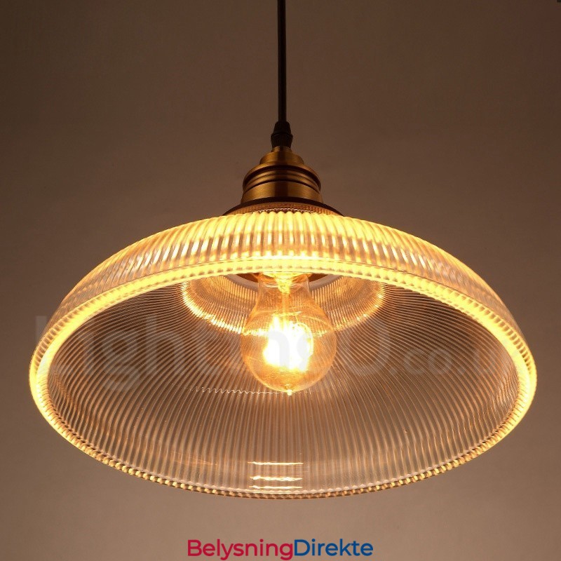 1 Lys Vintage Glass Pendellampe