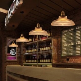 1 Lys Vintage Glass Pendellampe