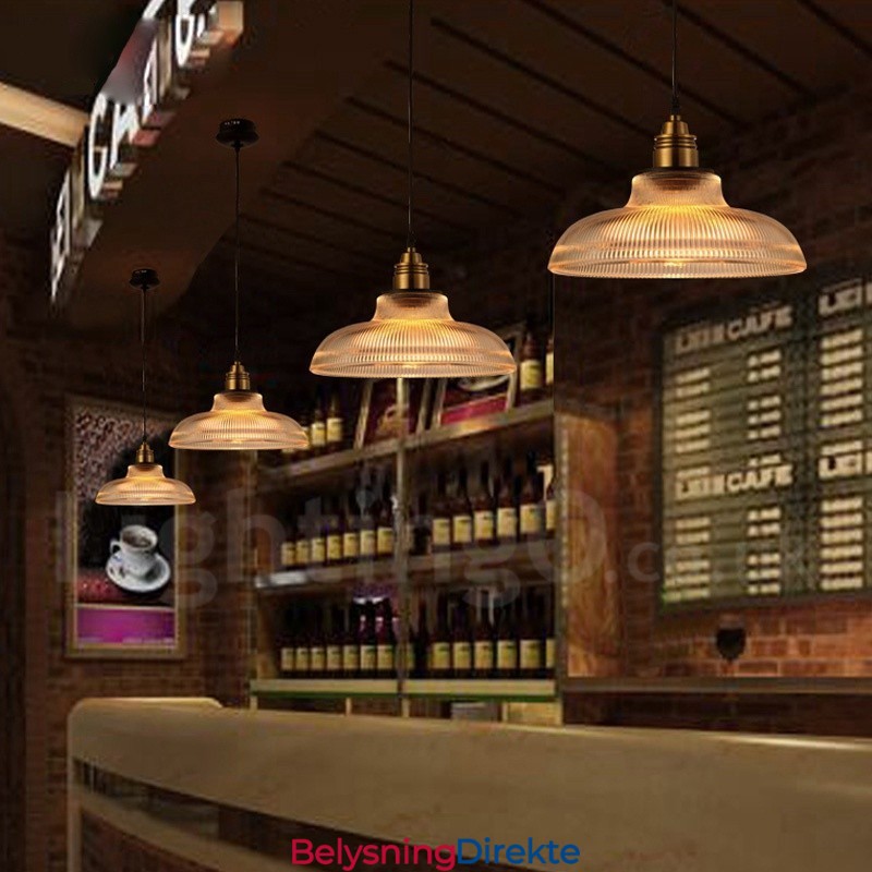 1 Lys Vintage Glass Pendellampe