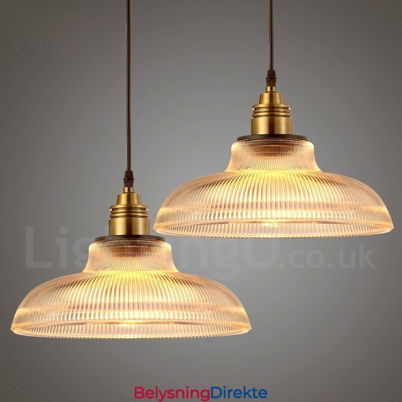 1 Lys Vintage Glass Pendellampe