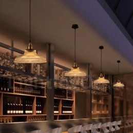 1 Lys Vintage Glass Pendellampe