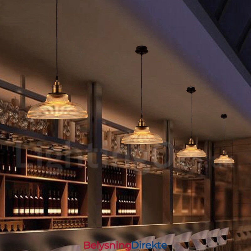 1 Lys Vintage Glass Pendellampe