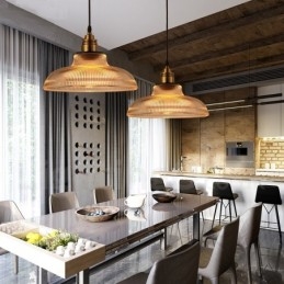 1 Lys Vintage Glass Pendellampe