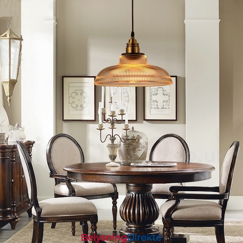 1 Lys Vintage Glass Pendellampe