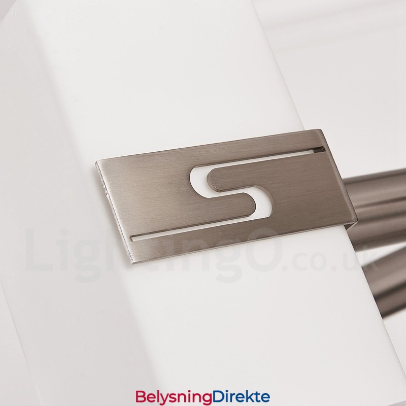 Moderne Lysekrone Med 6 Lys Og Glassskjerm