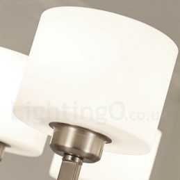 Moderne Lysekrone Med 6 Lys Og Glassskjerm