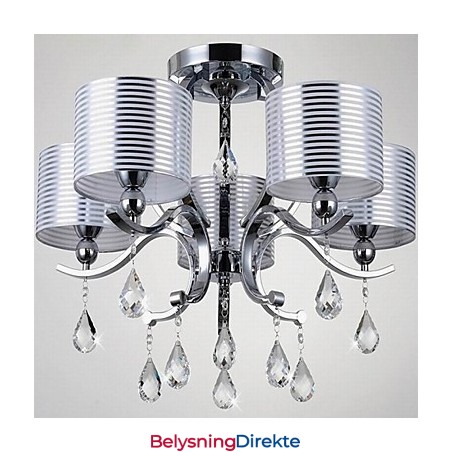 Moderne K9 Krystalllysekrone Med 6 Lys