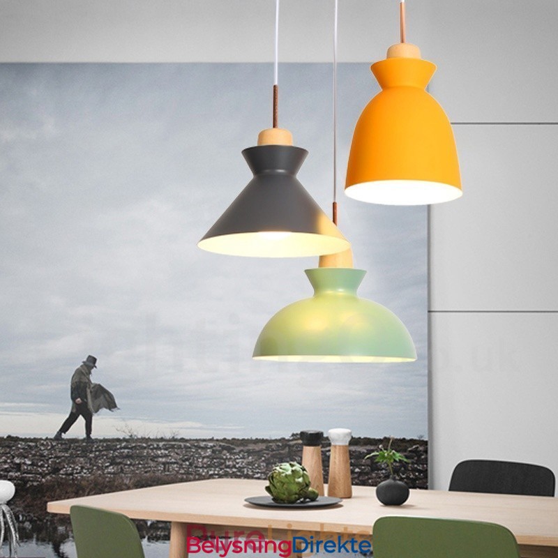 1 Lys Moderne Samtidskunstnerisk Stål Pendellampe Med Skjerm I Aluminiumslegering