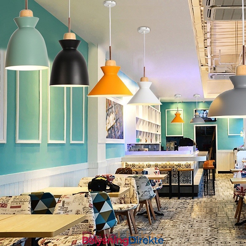 1 Lys Moderne Samtidskunstnerisk Stål Pendellampe Med Skjerm I Aluminiumslegering