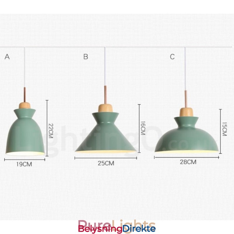 1 Lys Moderne Samtidskunstnerisk Stål Pendellampe Med Skjerm I Aluminiumslegering