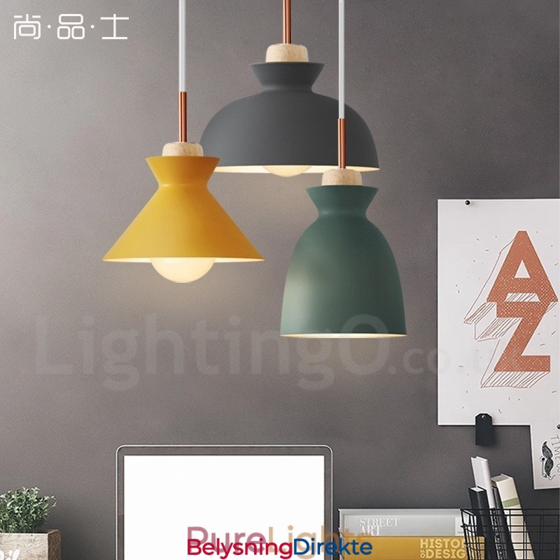 1 Lys Moderne Samtidskunstnerisk Stål Pendellampe Med Skjerm I Aluminiumslegering