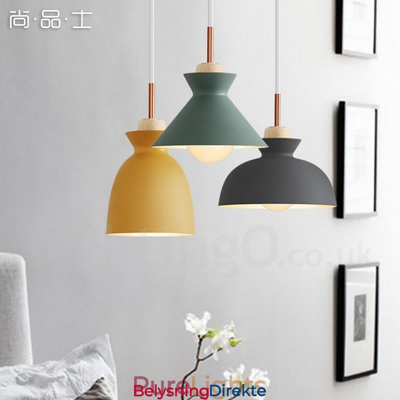 1 Lys Moderne Samtidskunstnerisk Stål Pendellampe Med Skjerm I Aluminiumslegering