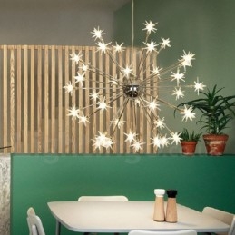 32 Lys Moderne Samtidsstil Pendellampe I Stål Med Glassskjerm