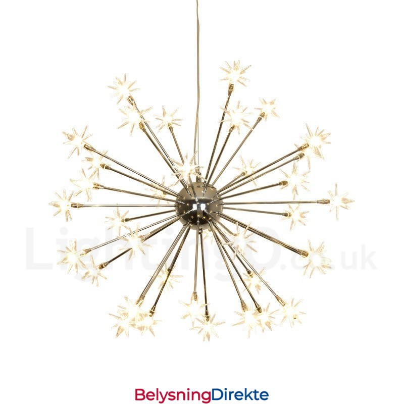 32 Lys Moderne Samtidsstil Pendellampe I Stål Med Glassskjerm