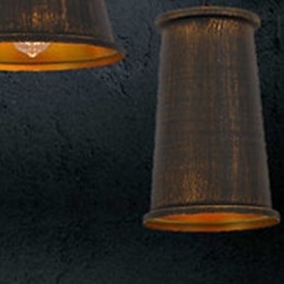 Lysekrone I Ministil, Moderne, Samtidskunst, Metall, Anhengslampe Med 3 Lys