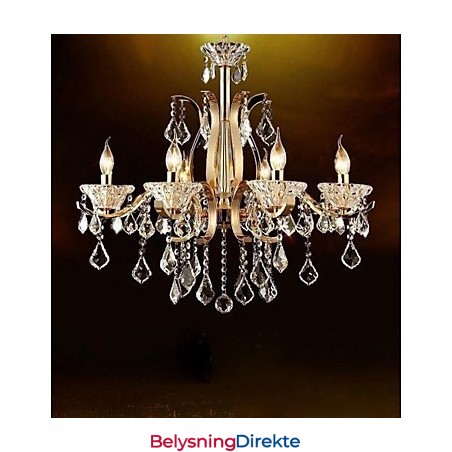Krystalllysekrone I Smijern Av Høy Kvalitet Med 8 Lys