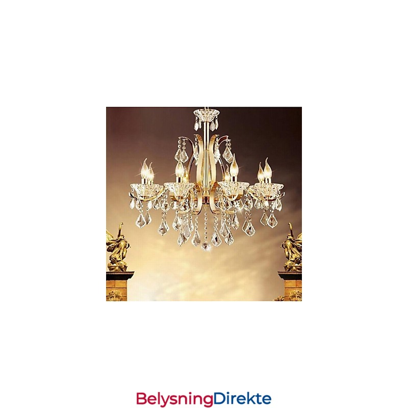 Krystalllysekrone I Smijern Av Høy Kvalitet Med 8 Lys