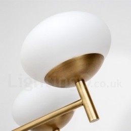 9 Lys Retro Rustikk Luksuriøs Messing Pendellampe Med Glassskjerm