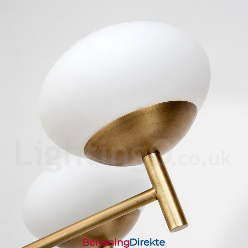 9 Lys Retro Rustikk Luksuriøs Messing Pendellampe Med Glassskjerm