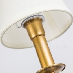 Retro Rustikk Luksuriøs Messing Pendellampe Med 6 Lys Og Stoffskjerm