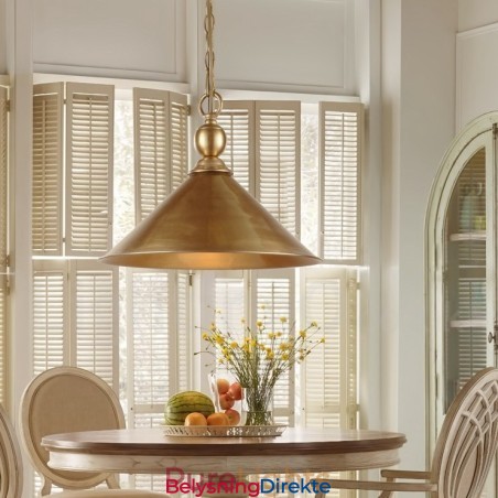 1 Lys Retro Rustikk Luksuriøs Messing Pendellampe Lysekrone Med Messingskjerm