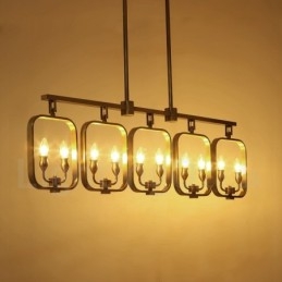 Retro Rustikk Luksuriøs Messing Pendellampe Lysekrone