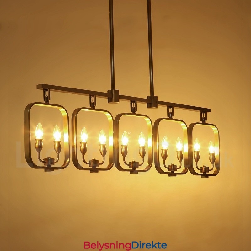Retro Rustikk Luksuriøs Messing Pendellampe Lysekrone